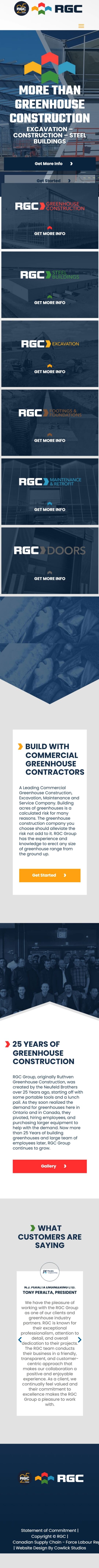 RGC Greenhouse Construction — mobile
