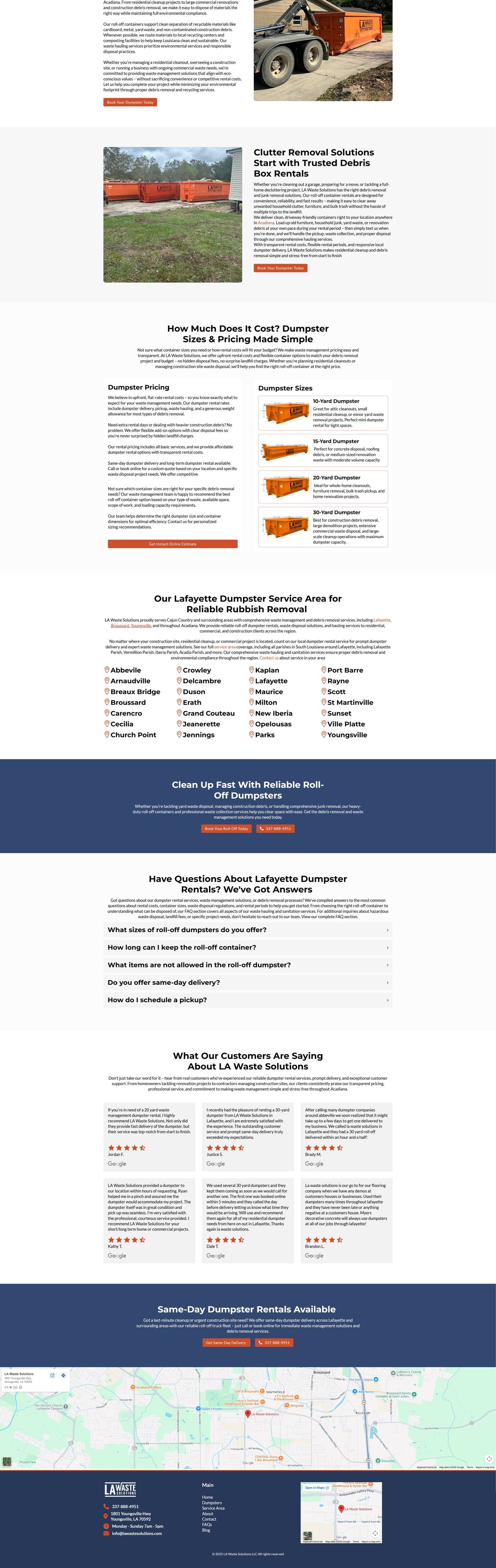 LA Waste Solutions — desktop