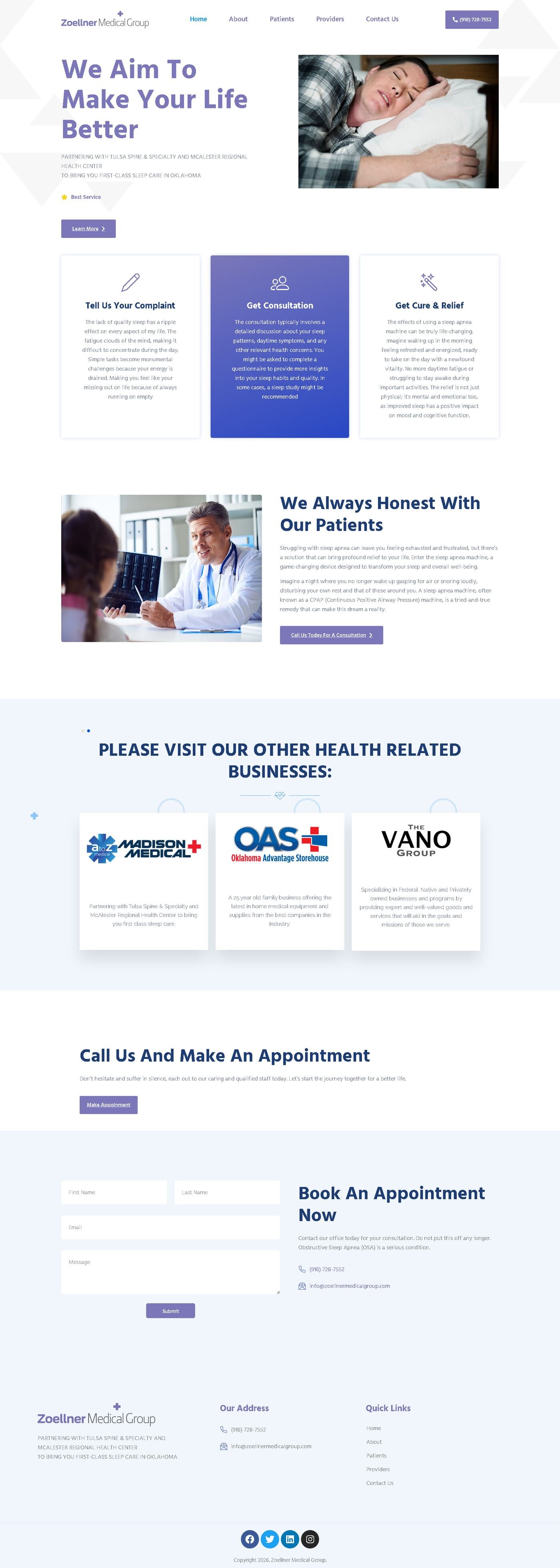 Zoellner Medical Group — desktop