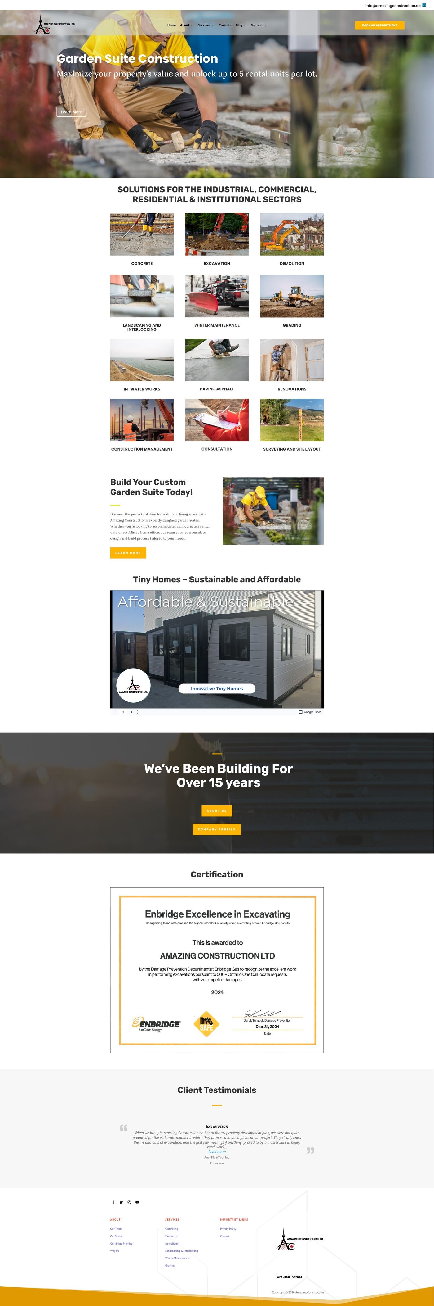 Amazing Construction Ltd — desktop