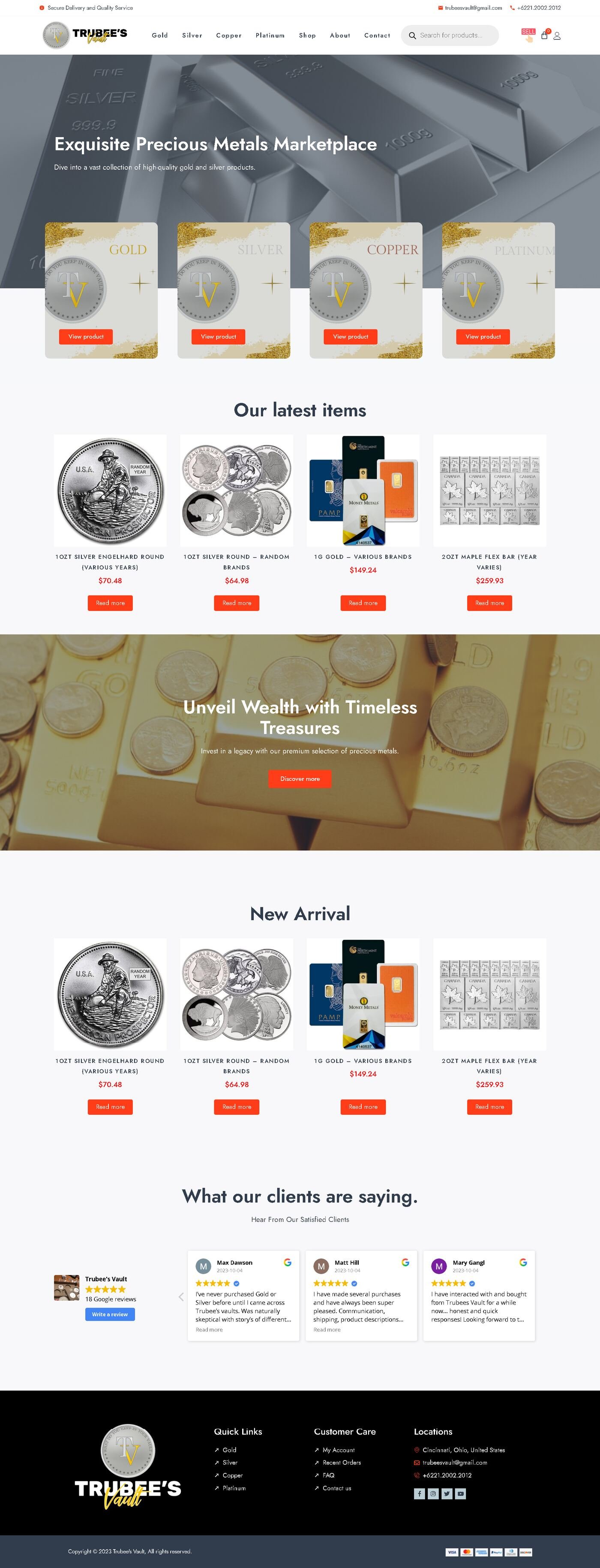 Trubees Vault — desktop