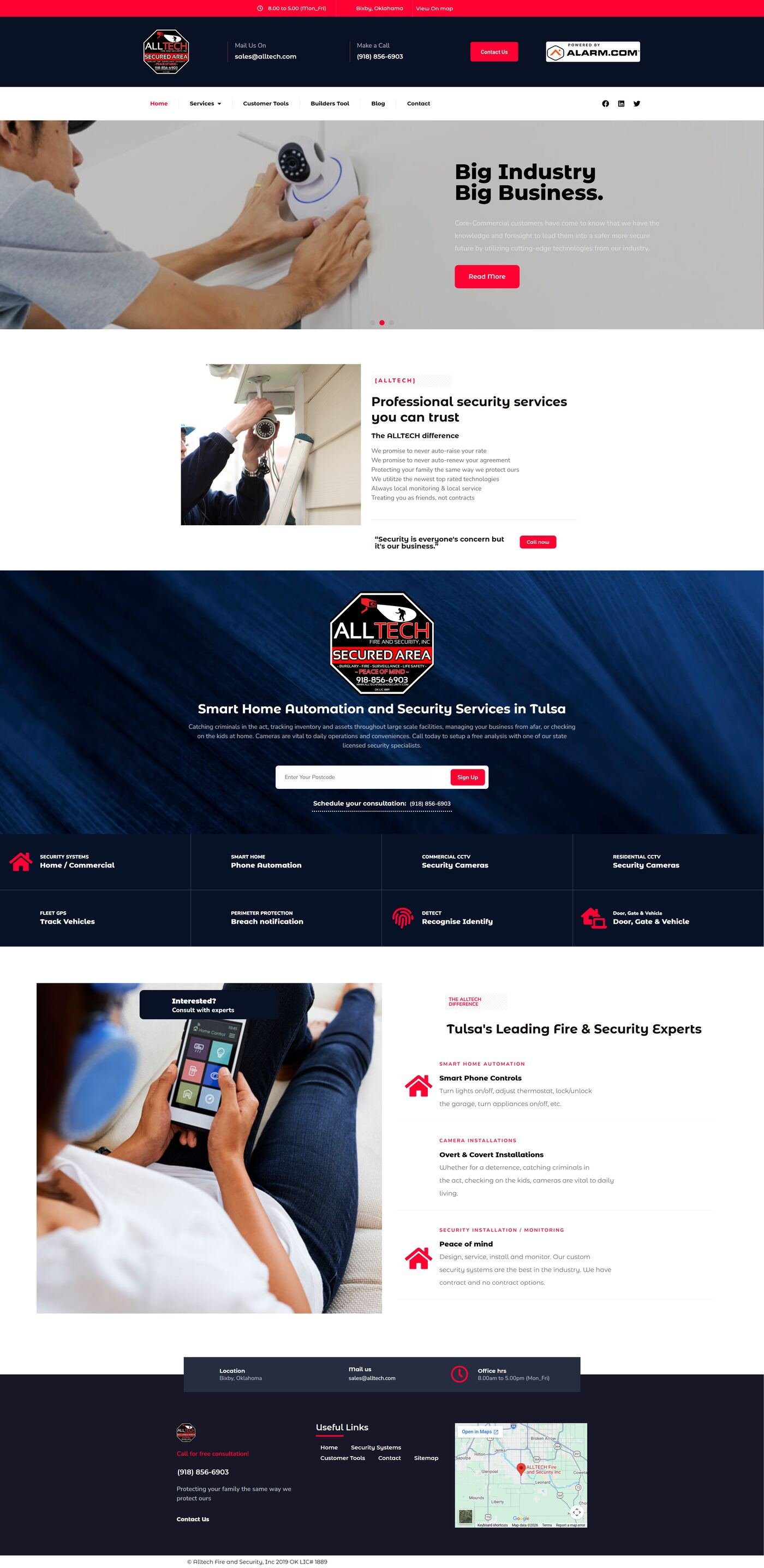 Alltech Fire & Security — desktop