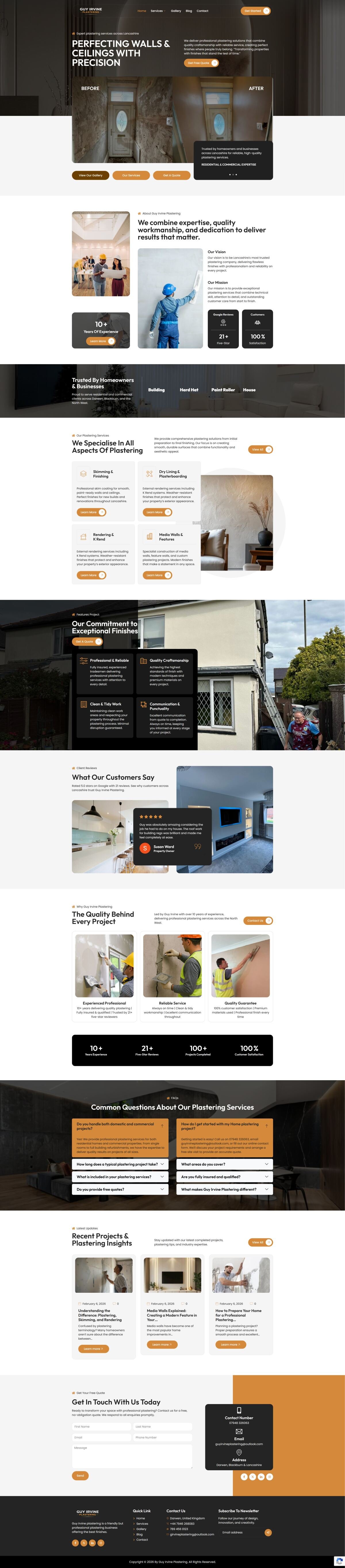 Guy Irvine Plastering — desktop