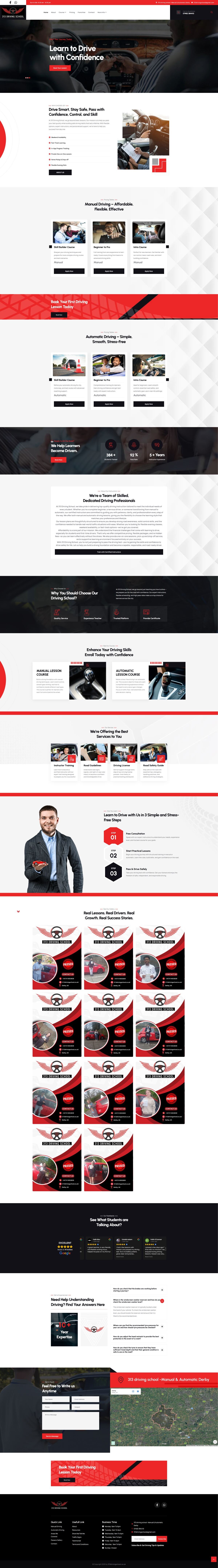 313 Driving School — desktop