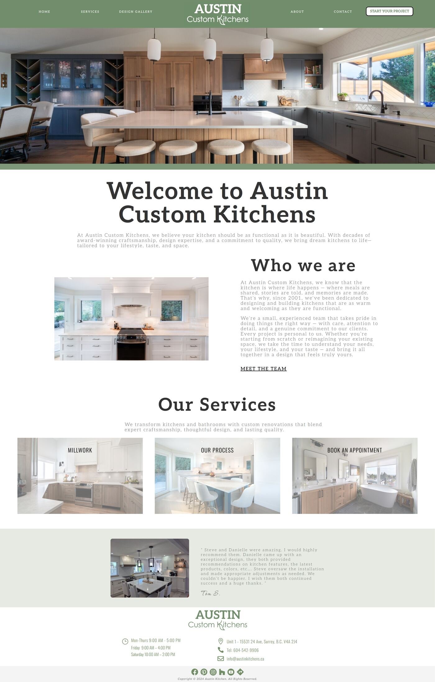 Austin Custom Kitchens — desktop