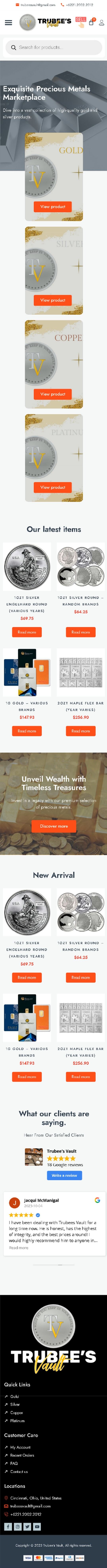 Trubees Vault — mobile