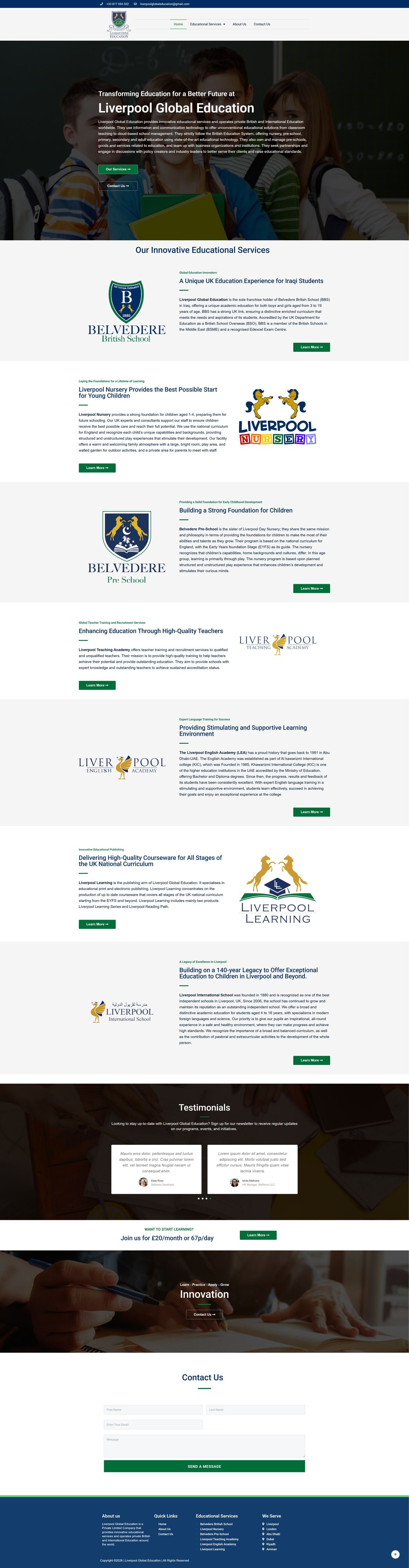 Liverpool Global Education — desktop