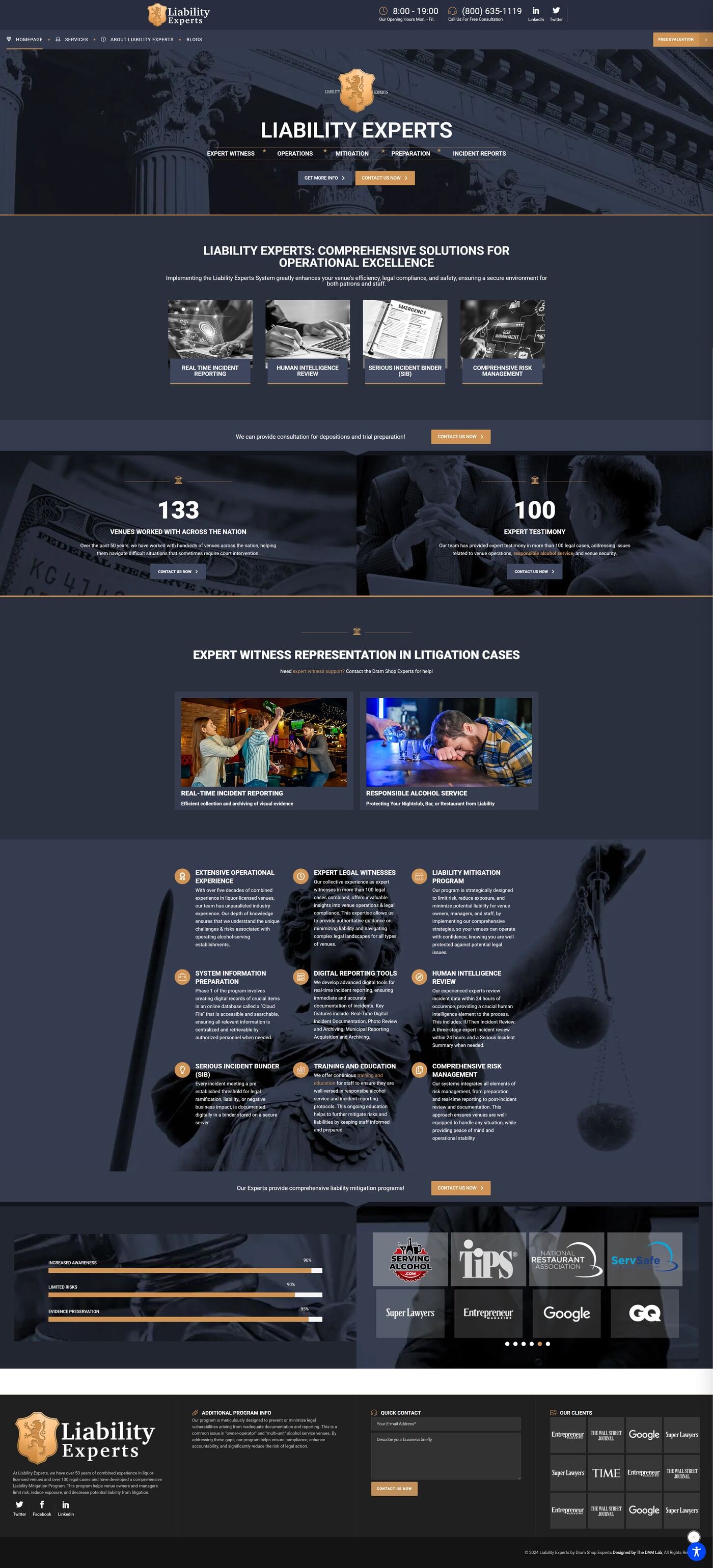 Liability Experts — desktop