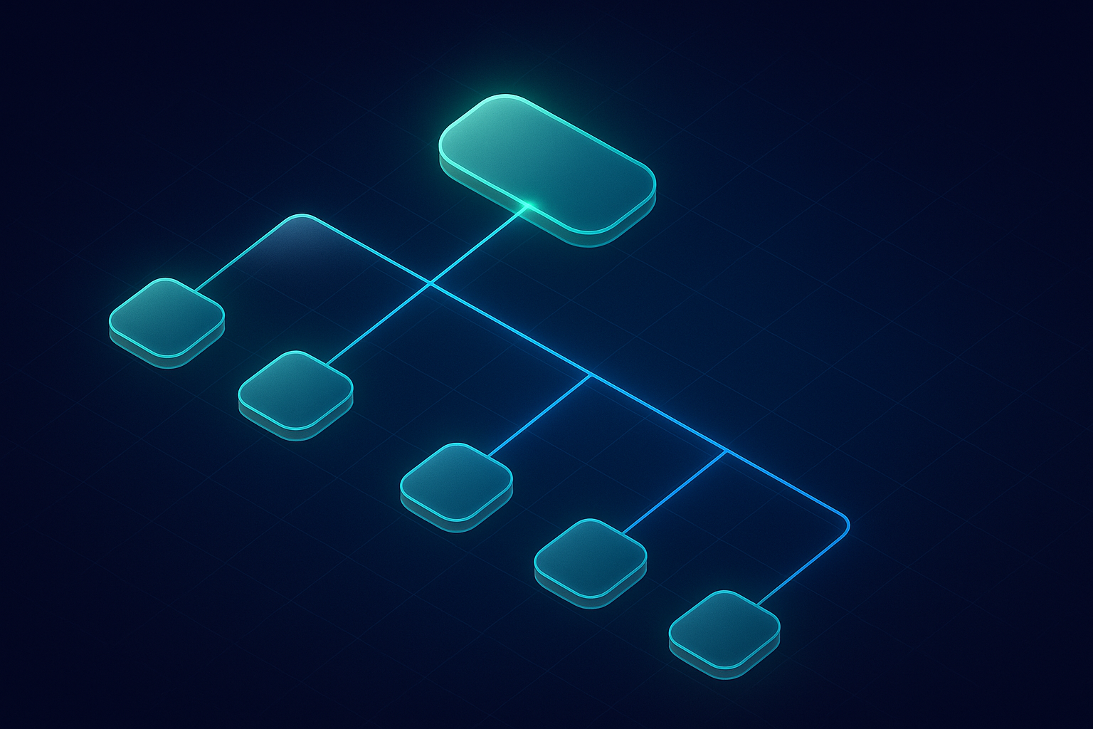 A site architecture tree of connected nodes for service and location pages