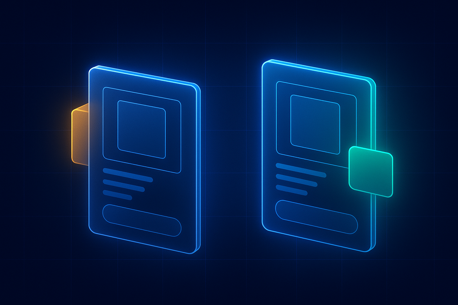 Two product page layouts — one with a hidden cost block, one with the same block shown clearly near the top